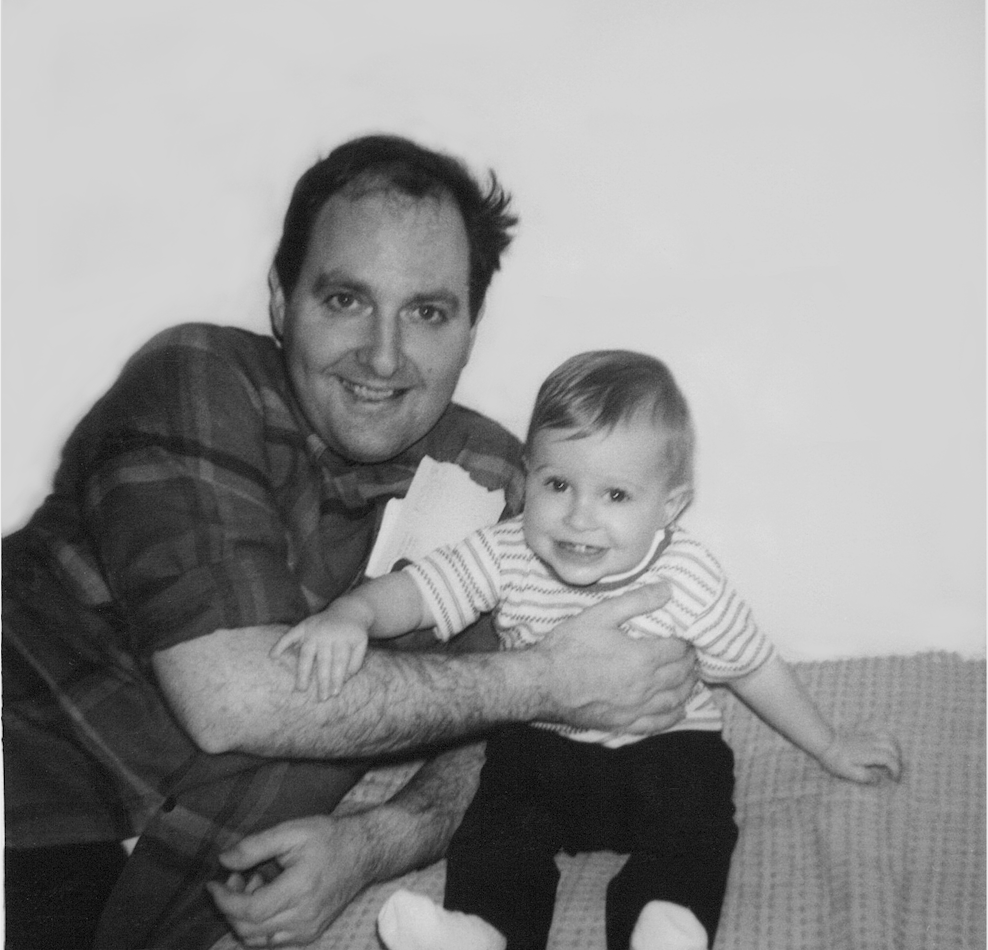 Ray Norman with Peter (March 1970) (photo reconstruction courtesy Chris Hanlon)