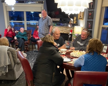 Meta, Ray, Julie, Peter, Eric Norman, Rex Drover, Daphne Kearley and Barbara Crosbie